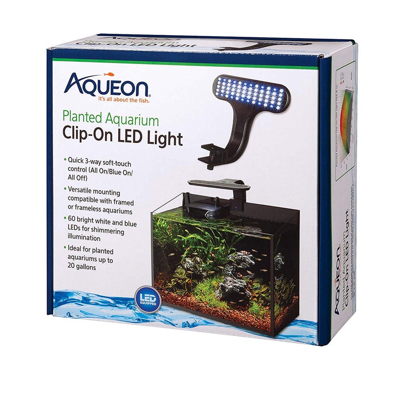 Aqueon Clip-On LED Aquarium Fish Tank Light for Planted Growing Plants for Up To 20 Gallon Aquariums - Image 1